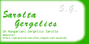 sarolta gergelics business card